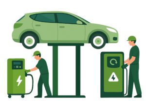 Electric vehicle repair shop equipment